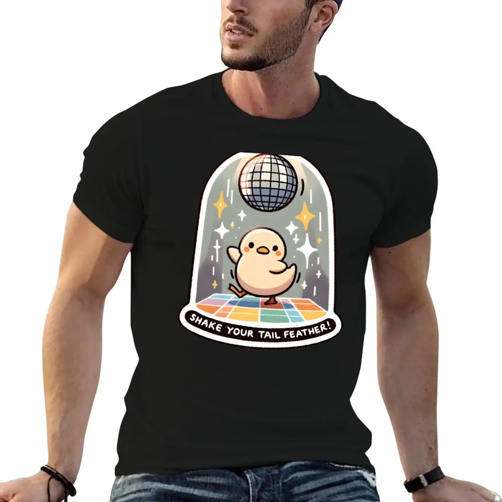 Disco Duck Dance Party T-Shirt vintage oversized graphic tee oversizeds mens t shirt graphic