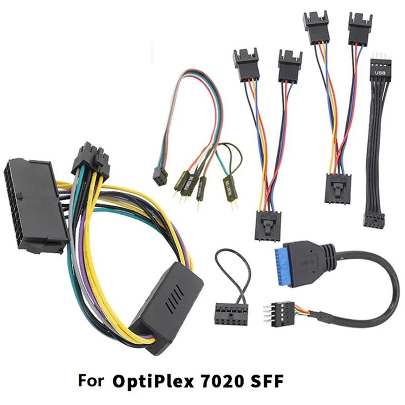 SR-For DELL Optiplex 7020 SFF اللوحة الأم ATX كابل محول الصوت الأمامي محمية USB كابل التبديل