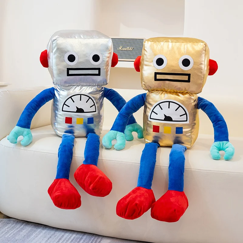 

60/80CM New Kawaii Cartoon Anime Space Robot Plush Toys Cute Elfa Machine Dolls Boy's Space Space's Robot Festival Gifts