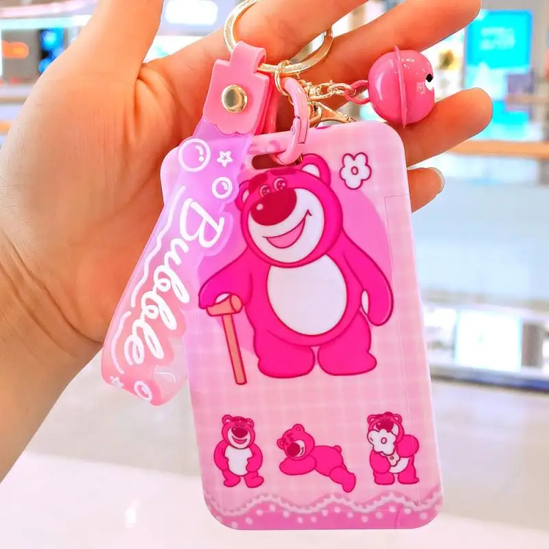 Kawaii Cartoon Anime Barbie Pink Student Meal Card Campus Card Bus Card Set Key Chain Pendant Cute Access Card Set