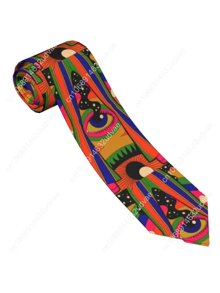

Disco Pants Psychedelic Men Necktie Slim Polyester 8 cm Classic 80s Aesthetic Neck Ties for Men Daily Wear Wedding