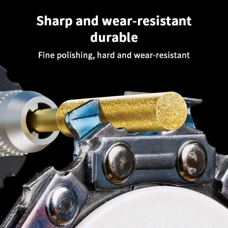 

8Pcs Chainsaw Bits Titanium Plated Diamond Sharpener High Hardness Electric Chainsaw File 4/4.8/5.5mm Chainsaw Sharpener Stone