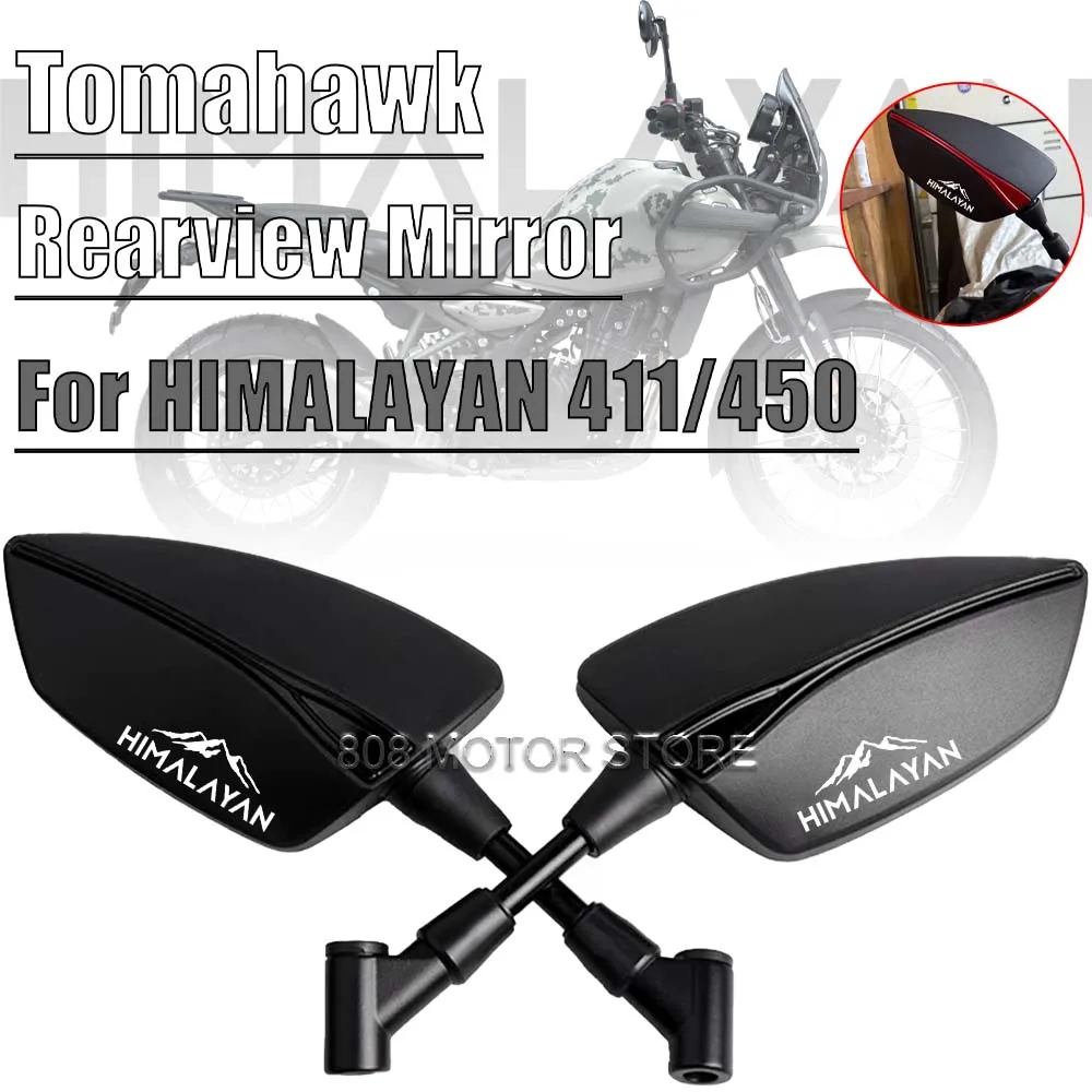 

Для Himalayan 411 450 универсальные алюминиевые зеркала заднего вида Tomahawk с ЧПУ 8 мм 10 мм боковые зеркала для мотоцикла