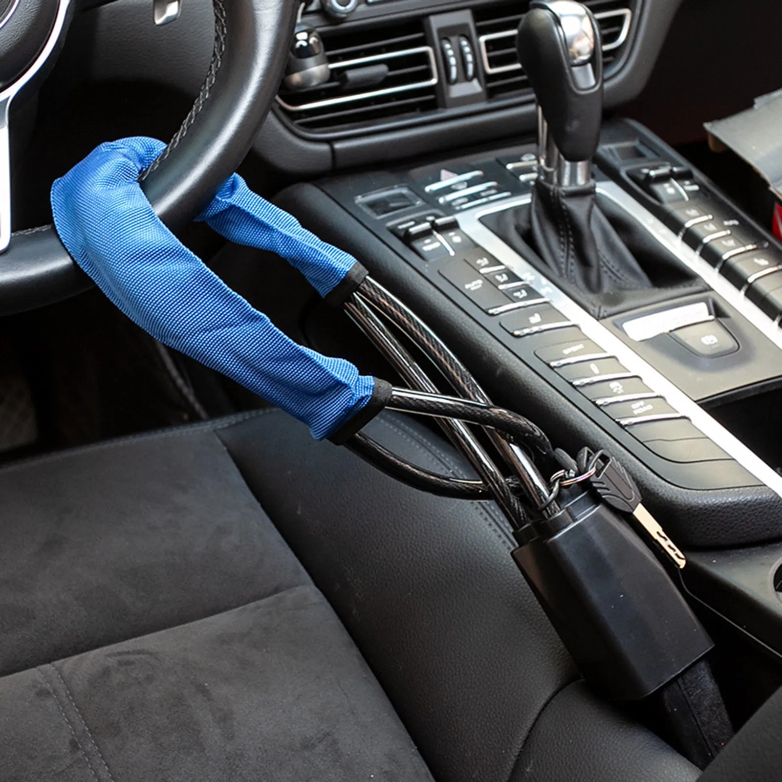 

Универсальный автомобильный замок на руль с пряжками ремня безопасности Прочный замок для предотвращения кражи Замок против устройства для грузовика SUV Van RV