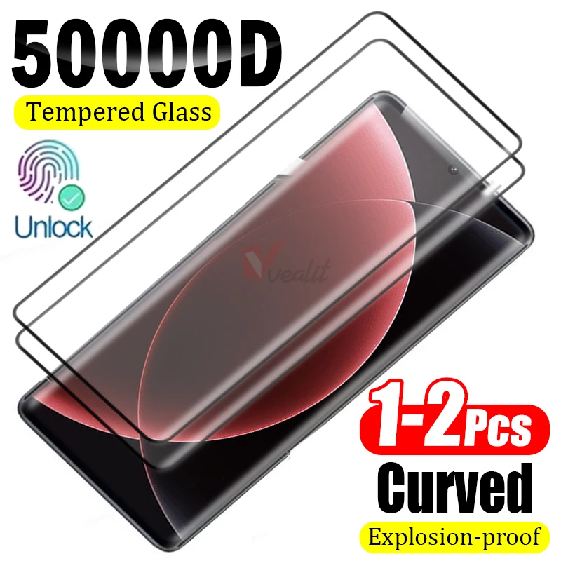 

1-2pcs Full Glue Tempered Glass for Xiaomi 15 Ultra 15 Pro Unlock Glass for Xiaomi 15s Pro Screen Protector Hot-bending Curved