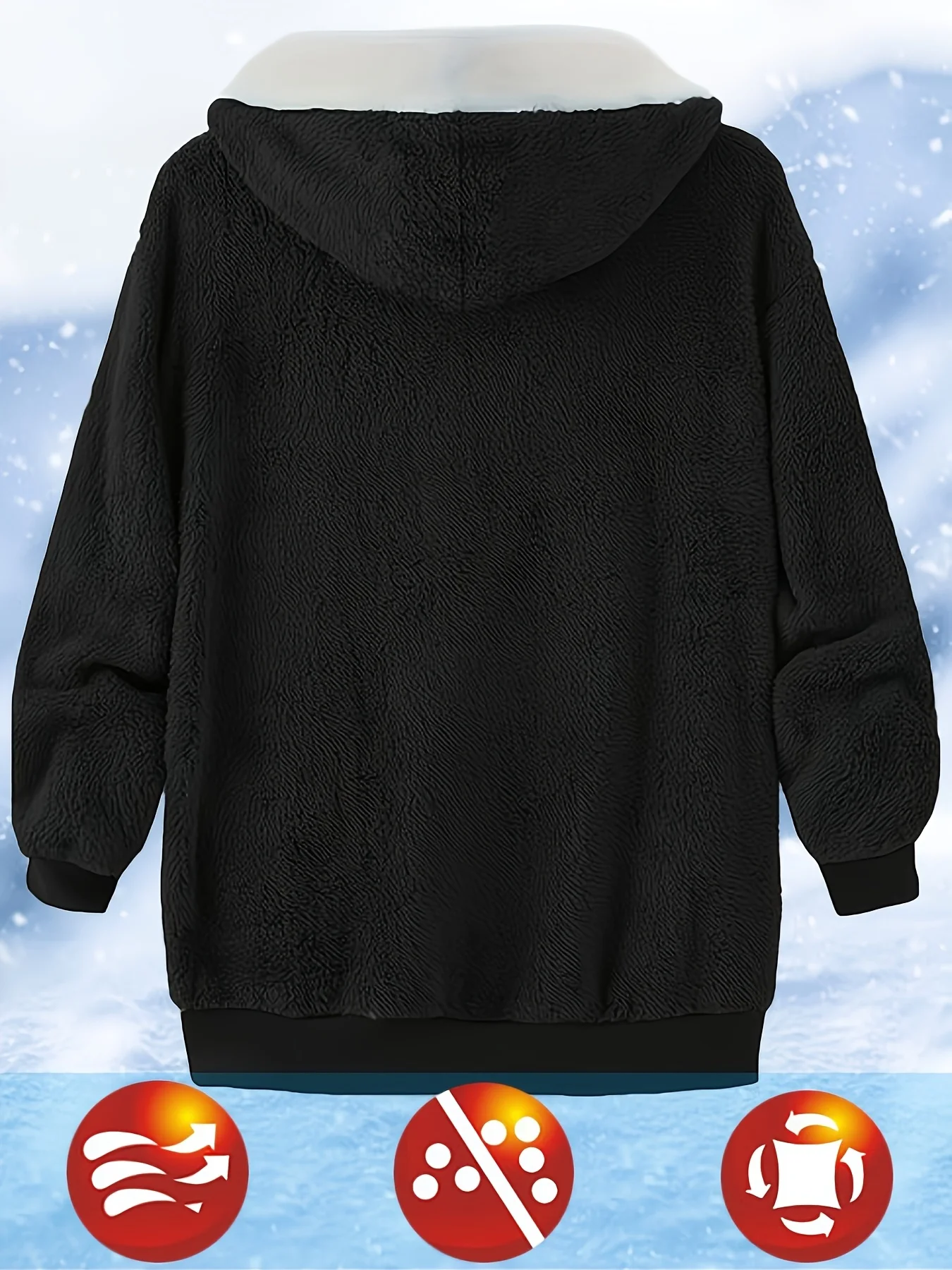 Women's Autumn and Winter Fashionable and Versatile Plush Hooded Zipper Jacket