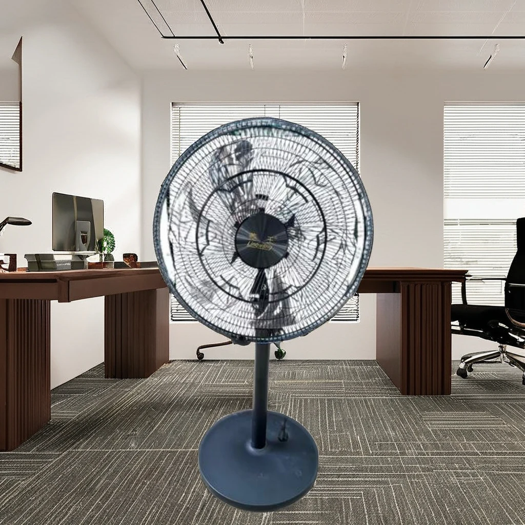 مروحة كهربائية صناعية مع مروحة أرضية عالية الطاقة، مروحة كهربائية منزلية كتم الصوت