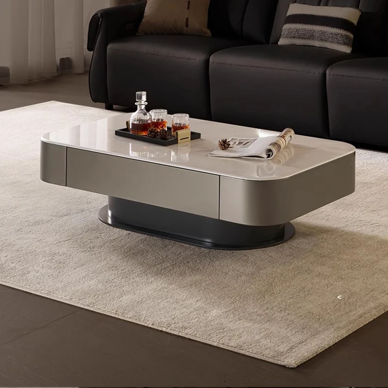 أدراج عشاء طاولة القهوة غرفة نوم فاخرة غرفة المعيشة الحديثة المطبخ طاولة جانبية تتحرك Kaffee Tische أثاث النمط الصيني