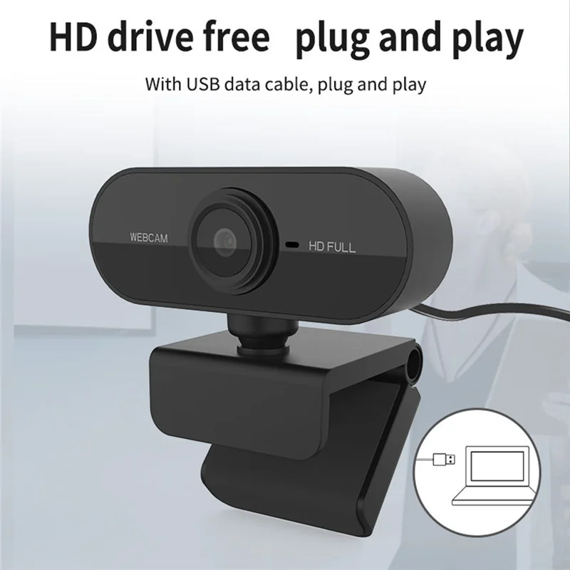 N35R_DU 1080P Webcam with Microphone HD Webcam USB Camera for PC Laptop