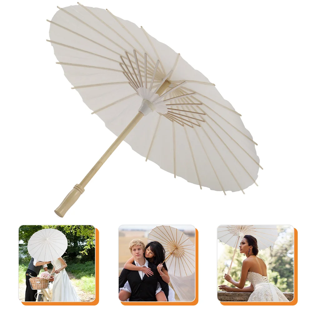 Paper Umbrella DIY Painting Supplies Graffiti Wedding Decoration for Hand White Oil