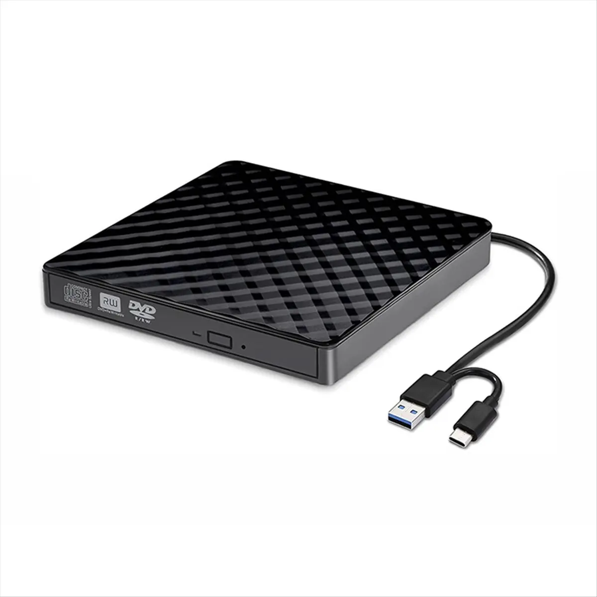 A46U 2 In1 USB3.0 Type C Slim External Optical Drives DVD RW CD Writer Drive Burner Reader Player for Laptop Desktop PC