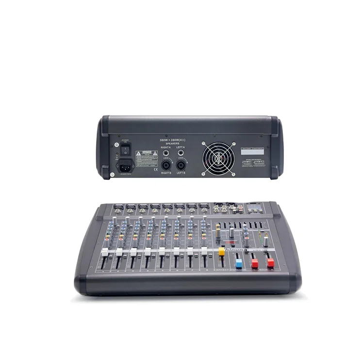 

Thinuna PMX-U8 8 Channel Mixing Console With Amplifier Karaoke Microphone Sound Mixing Amplifier Built-in 48V Phantom Power