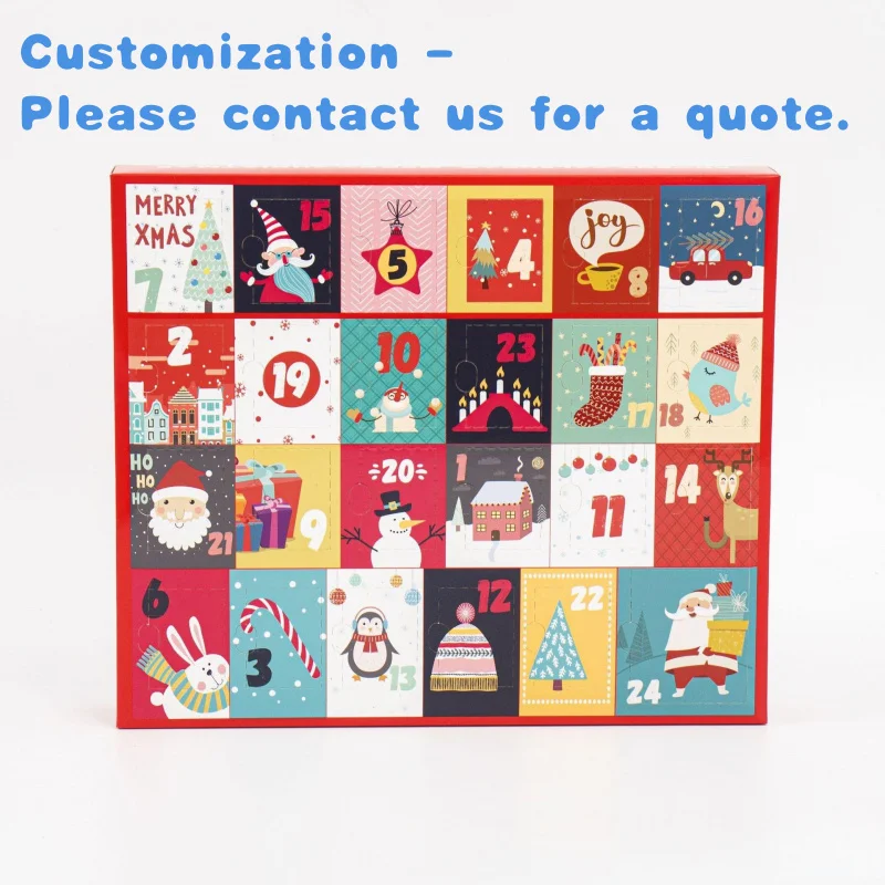 Custom Recyclable Custom Advent Calendar Box Adventskalender Calendrier De L'Calendario De Adviento