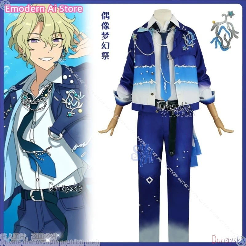 アニメゲームアンサンブルスターズコスプレ友達智乃-코스프레ディープイントゥユー-アイドルステージユニフォームブルーオーシャンスタイルハロウィンパーティーコス