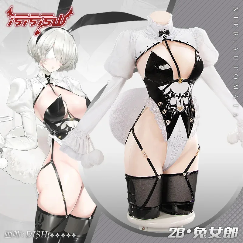 

Game NieR:Automata 2B Cosplay Costume YoRHa No. 2 Type B Bunny Girl Sexy Jumpsuit Private Photo Shoot Halloween Cosplay