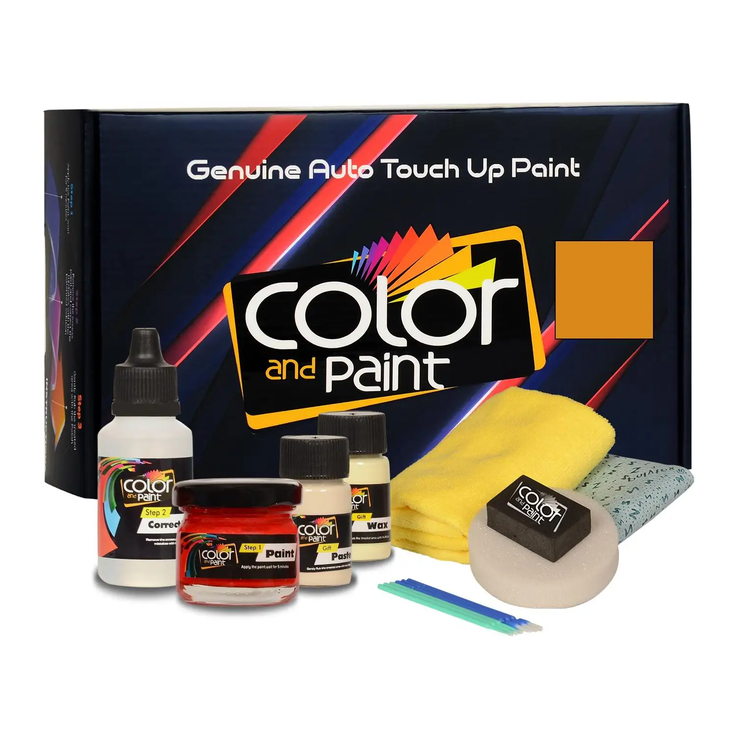 Color and Paint compatible with Ford America Automotive Touch Up Paint - BRIGHT YELLOW - 5 - Basic Care