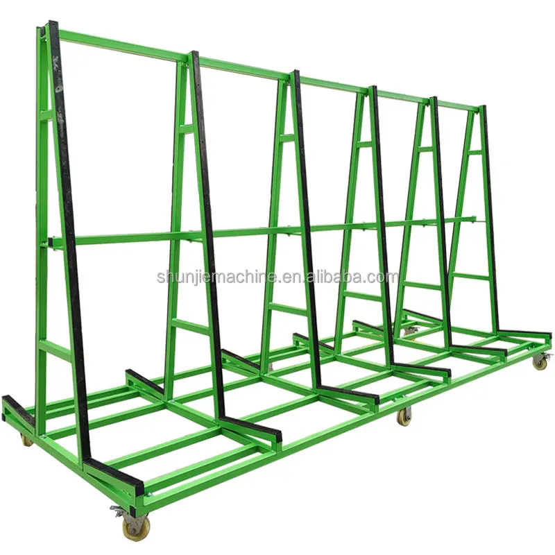 1500kg 4メートルAフレームガラス輸送ラック（6輪付き）