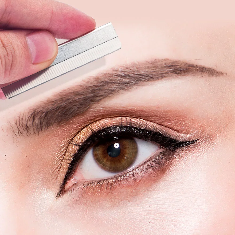 10 Uds recortador de cejas hoja de afeitar Microblading de acero inoxidable cuchillo para cejas para maquillaje permanente herramienta de belleza para tatuaje de cejas