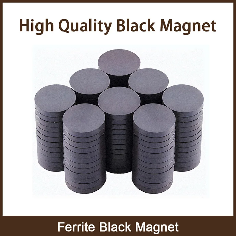 5/10/20/50PCS Round Magnet 10x2 10x3 10x4 10x5mm Black Small Ferrite Magnet Permanent Powerful Magnetic Disc imane Fridge DIY