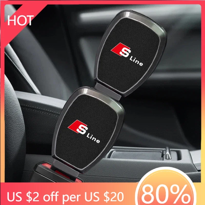 

2025 Горячий автомобильный зажим для ремня безопасности, удлинитель, замок ремня безопасности, пряжка, заглушка, автомобильные аксессуары для Audi Sline A3 A6 A7 A8L S6 S7 SQ5 SQ7