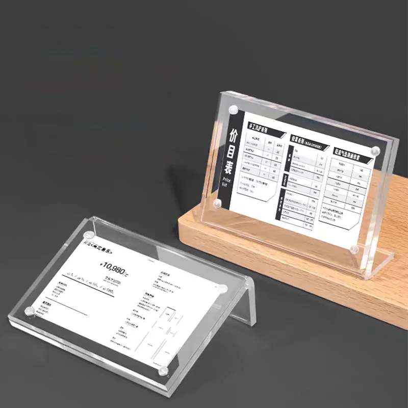 

90x128 мм магнитная акриловая этикетка с ценами, бирки для карточек, держатель для билетов с именем стола, меню, акриловые держатели для вывесок, подставка для дисплея