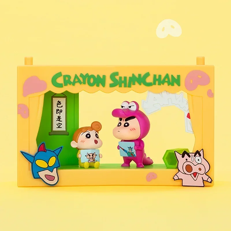 

POP MART Crayon Shinchan Life Theatre Series слепая коробка Guess Bag украшение для рабочего стола милая модель подарок девушке слепая сумка игрушки аниме