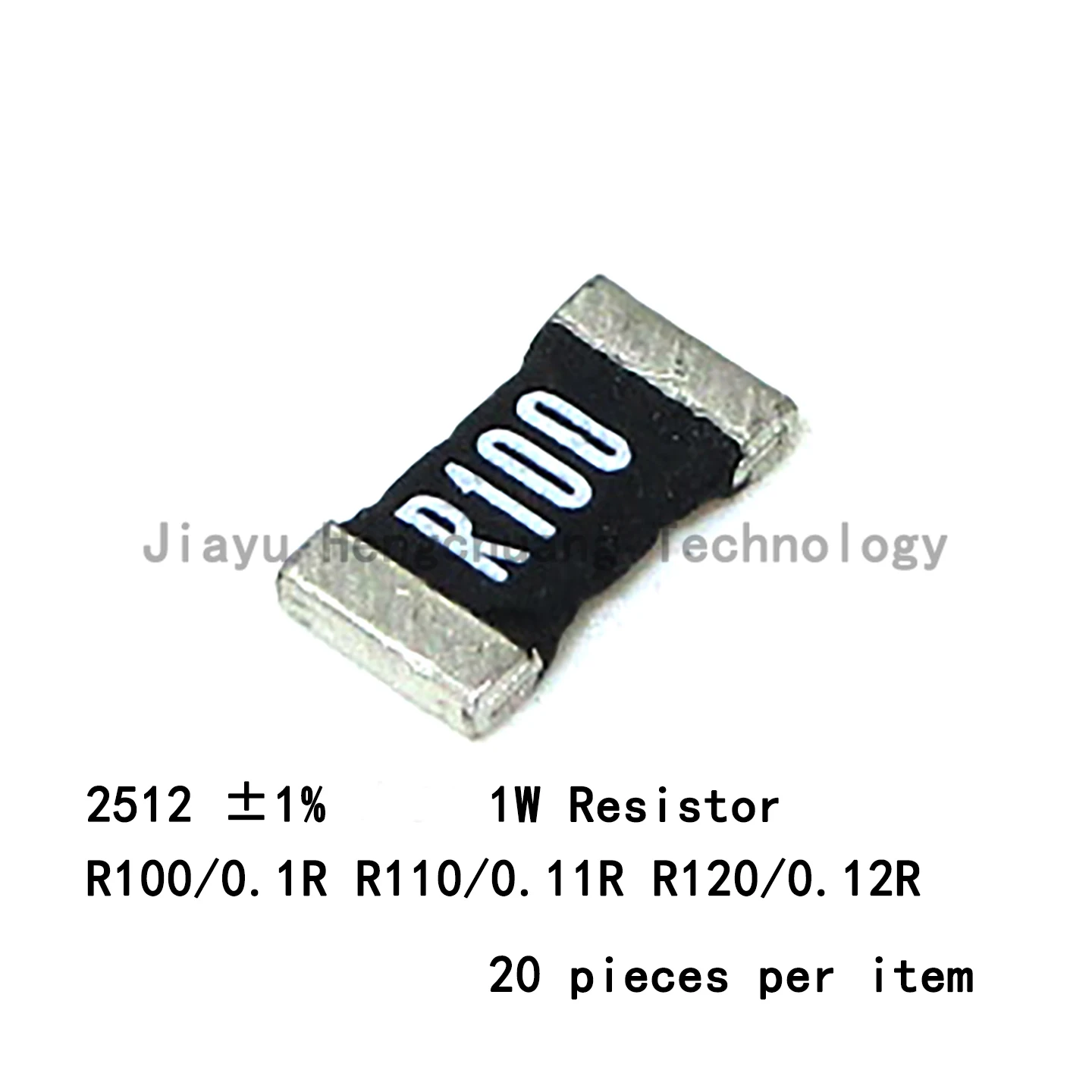 20 Buah Resistor Chip 2512 1% 0,1R Ohm 0,11R 0,12R Dicetak R100 R110 R120 1W