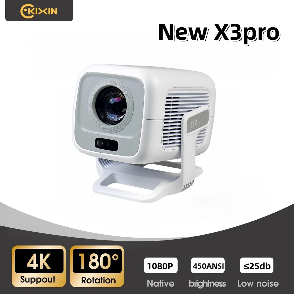 

KIXIN Android Projector 4K 1080P Mini Portable projetor 4K with WiFi6 Bluetooth Home Theater Outdoor Portable video Projector 4K