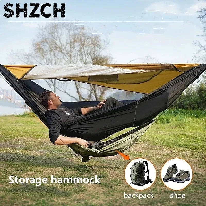 Compact Gear Hammock for Hiking Camping Cycling Mountaineering Portable Storage Organizer