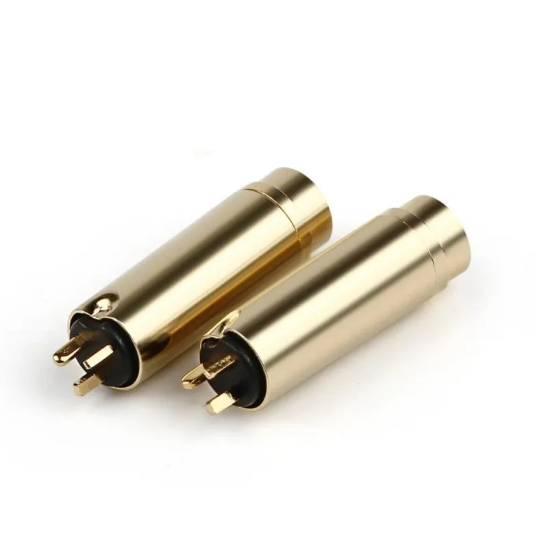 2pcs 2.5mm 3.5mm Female Jack Earphone Plug 4 Pole 3 Contact 3.5 Headphone Upgraded Wire Connector 2.5 Gold Plated Audio Adapter