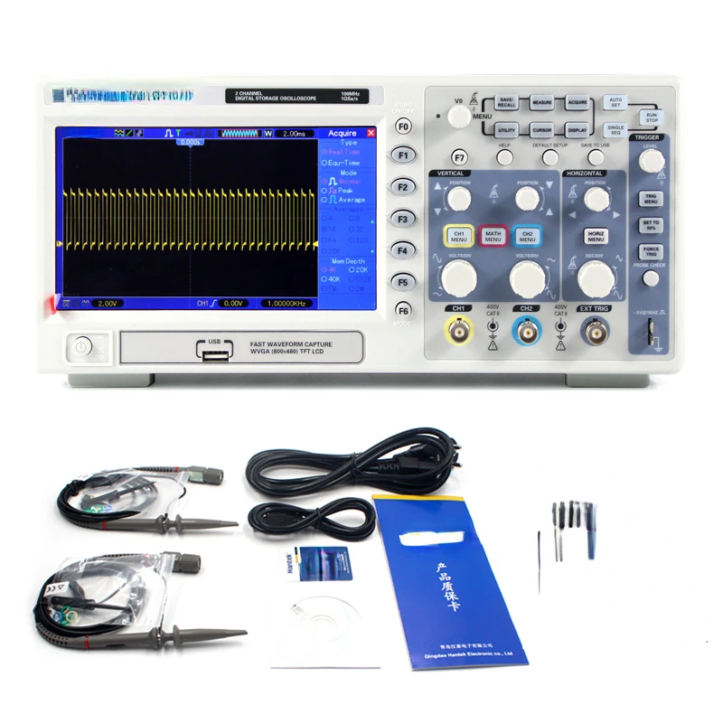 DSO5102P Original USB Digital Storage Oscilloscope 2 Channels 100MHz 1GSa/s