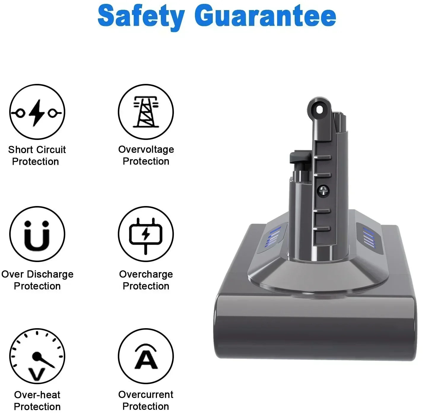 Vervangende batterij voor Dyson V6 V7 V8 V10-serie SV12 DC62 SV03 SV05 SV10 SV11 sv10 SV12 Handstofzuiger Reservebatterij