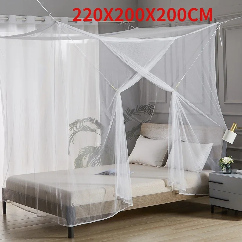 Camping Net White Mesh Portable Square Foldable Mosquito Control Mosquito Net Lightweight Outdoor Camping Tent Sleeping Summer