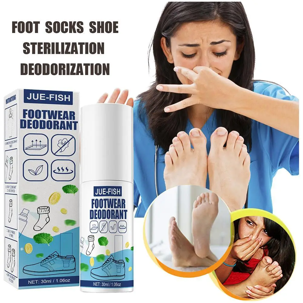 2Pcs Foot Odor Shoe Odor Nemesis Deodorant Odor Removal Spray Foot Artifact Footwear And Socks Anti-sweat Powder Foot Care