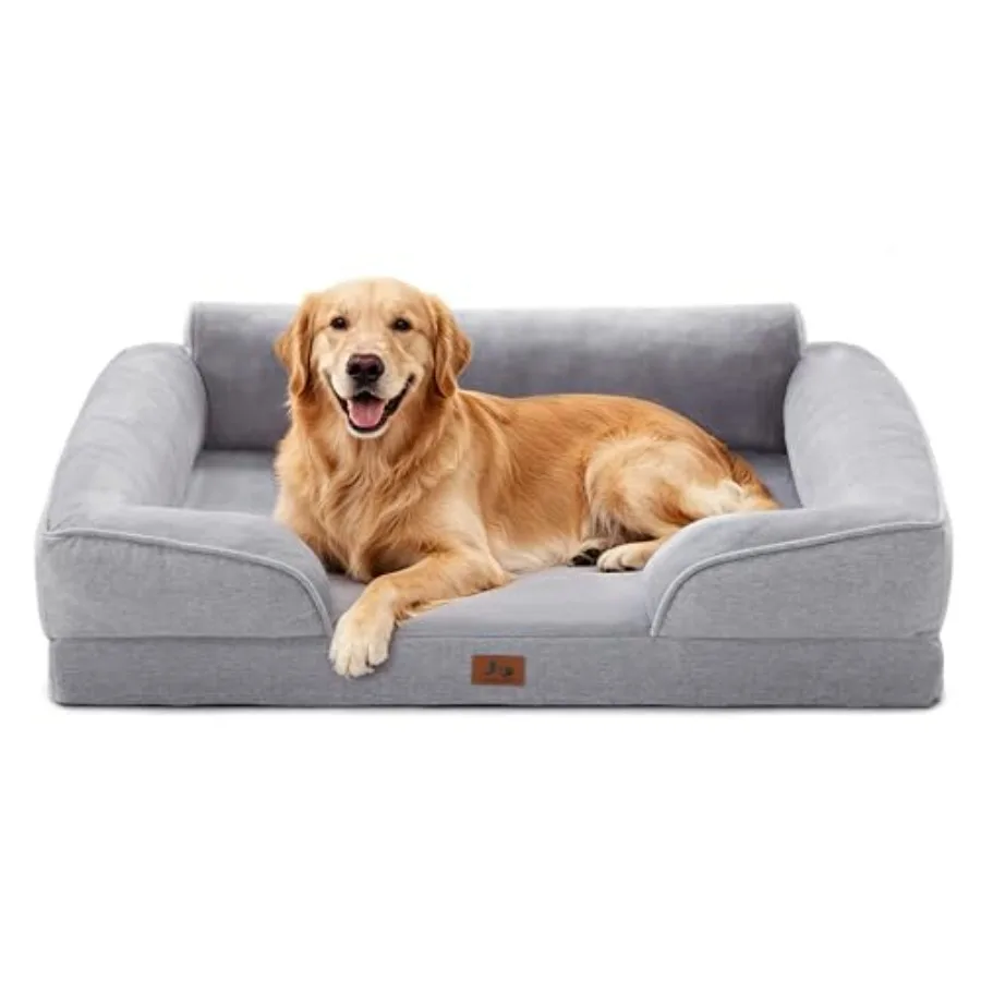 

Ортопедические лежанки для больших собак, водонепроницаемая кровать-софа XL для животных с мягкими боковинами, моющаяся лежанка-диван для собак со съемным чехлом, 42 дюйма в длину.