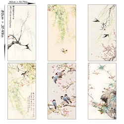 Chinese Style Ink Art Poster Bird Flowers Wall Canvas Painting Home Hanging Pictures Prints Bedroom Corridor Living Room Decor