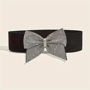 Bel peplum elastik yay kadınlar için rhinestones ile geniş bel kemeri için parti düğün elbisesi korse geri Bling Bling kemerde 12 büyük satış, laco-no. 8