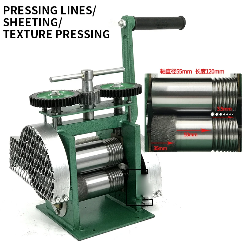 Manual Jewelry Press Rolling Mill Machine Wire 85mm Flat Metal Sheet Roller Tool Jewelry Processing machine