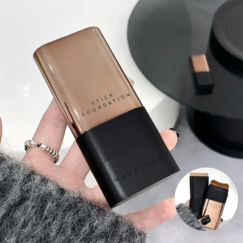 ベルベットモイストライト消しゴムファンデーションスティックブラシ付き長期持続完璧なコンシーラークリームメイクアップ顔美容化粧品