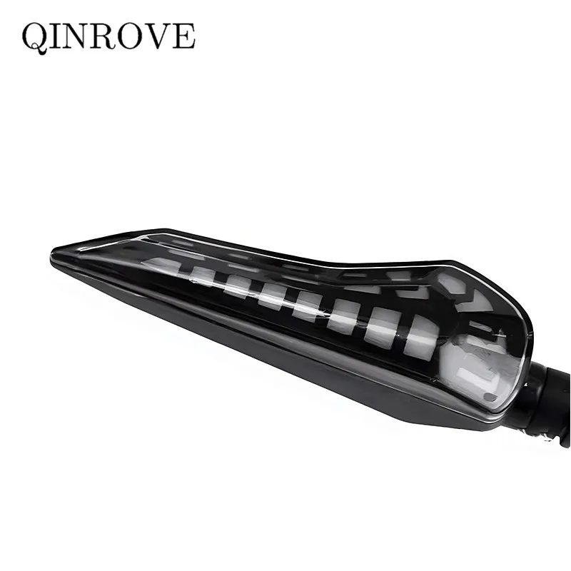Motorcycle LED Turn Signal Light 12V 10mm ABS Flowing Indicator Lamp Universal For Suzuki SV 400 650 Bandit Honda CFMOTO Beneli