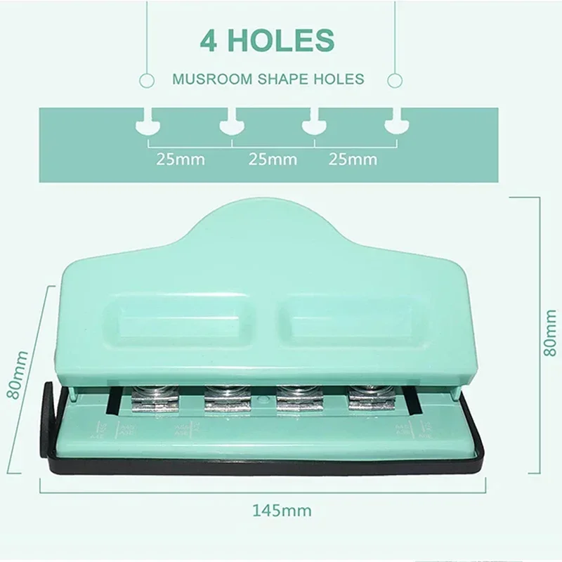 

Tool Hole 1 Planner Mushroom Notebook Scrapbooking Cutter for Disc Paper Bound Punch Holes Holes/4