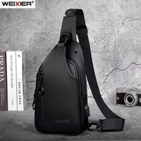 Weixier Men's Chest Bag 2021 New Outdoor Sports Messenger Bag Multifunctional Waterproof Oxford Cloth Shoulder Bag Sling Bag Men