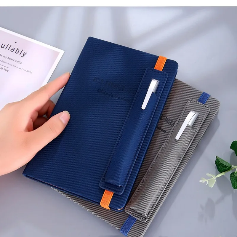 A5 Elastic Strap Notebooks with Pen Holder Simple Business Notepad Diary Agenda Weekly Planner Notebook School Office Supplies