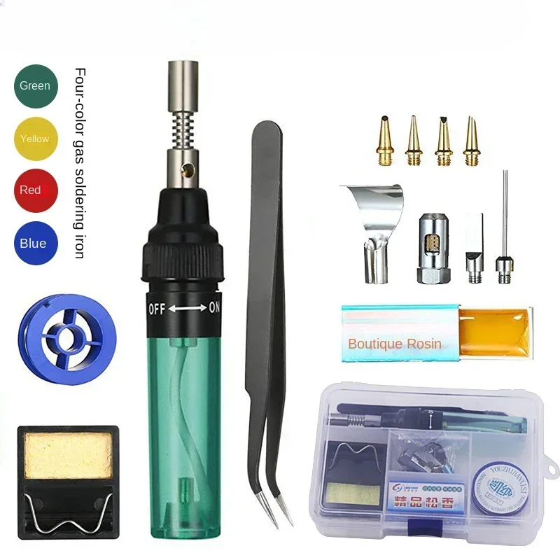 Wireless Gas Soldering Iron 13PCS/SET Portable Small Heating Tool Electric Blow Pen Home Multi-function Welding Maintenance Tool