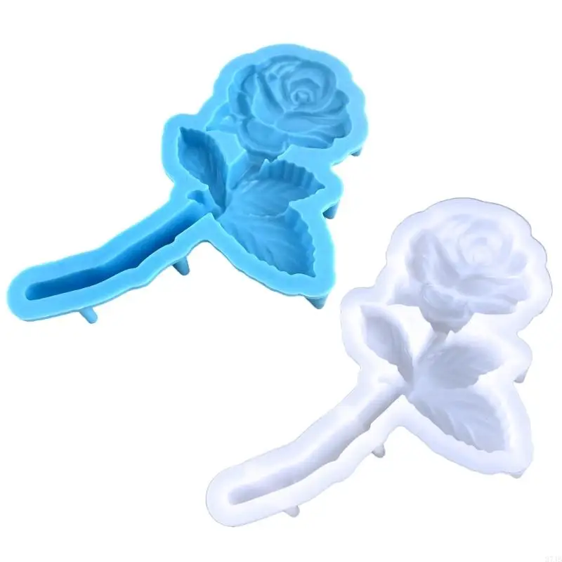 

37JB Jewelry Casting Molds,Rose Pendant Silicone Resin Molds Rose Epoxy Casting Mold Keychain Jewelry Making DIY Crafts Tool