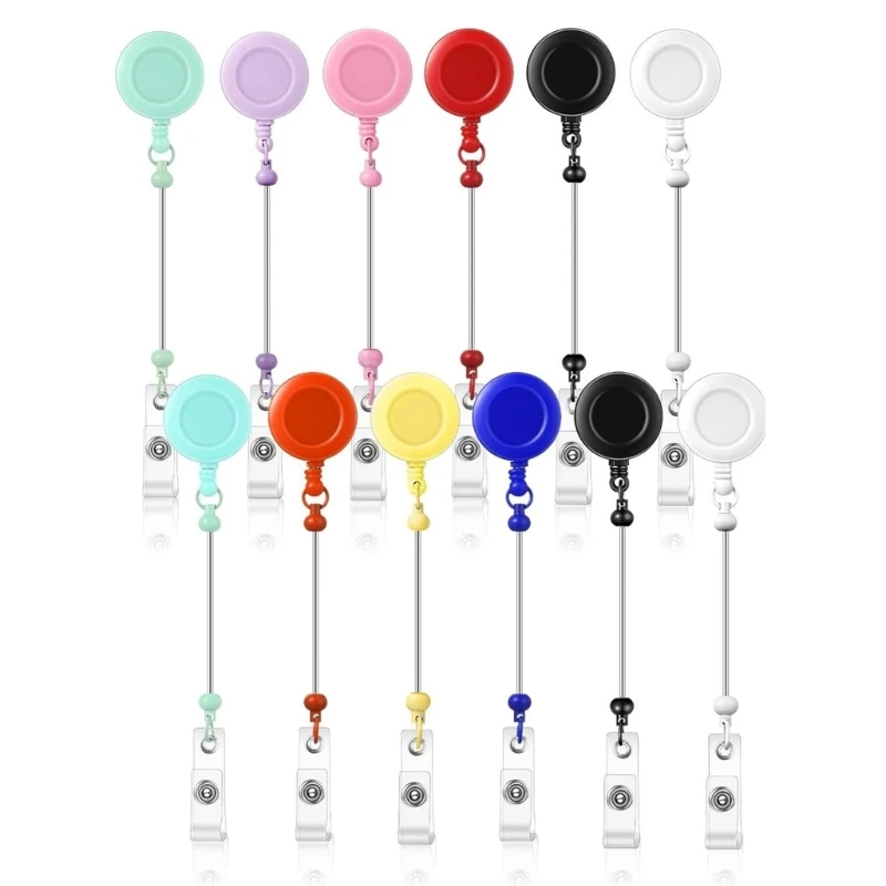 

Retractable Pull Badge Reel Colorful Badge Clip for Professionals Student Nurses NEW