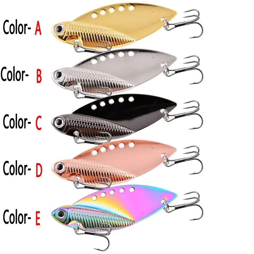 1 Pcs Metal VIB 7G 10G 15G 20G Fishing Lure Vibration Spoon Spinner Lures Crankbait Bass Artificial Hard Bait Cicada VIB Tackle