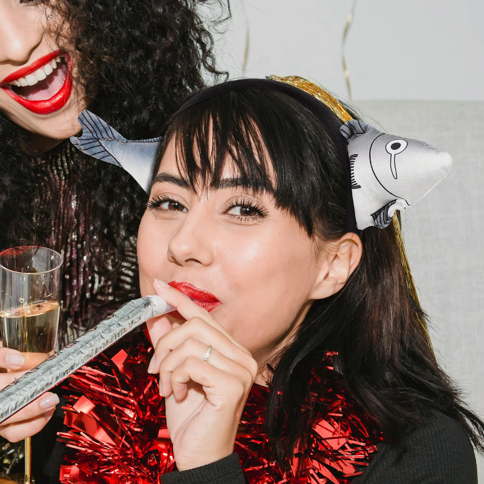 

2Pcs Cartoon Seafood Headband Women's Fashion Hair Ornament Lightweight Animal Headgear for Parties Halloween Photo Booth Props