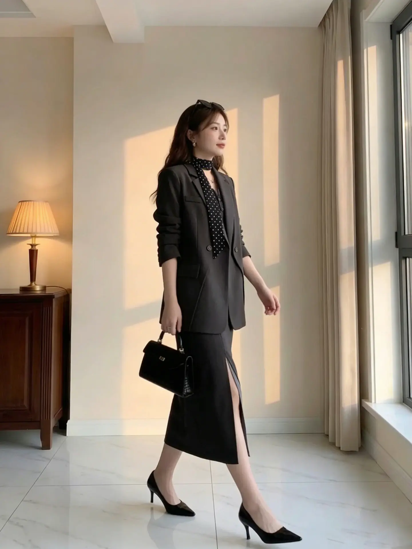 

Spring 2026 High-Know Faion Set Tee-Piece Suit Vest Top Coat Skirt Ensemble Women's Busin Casual Wear