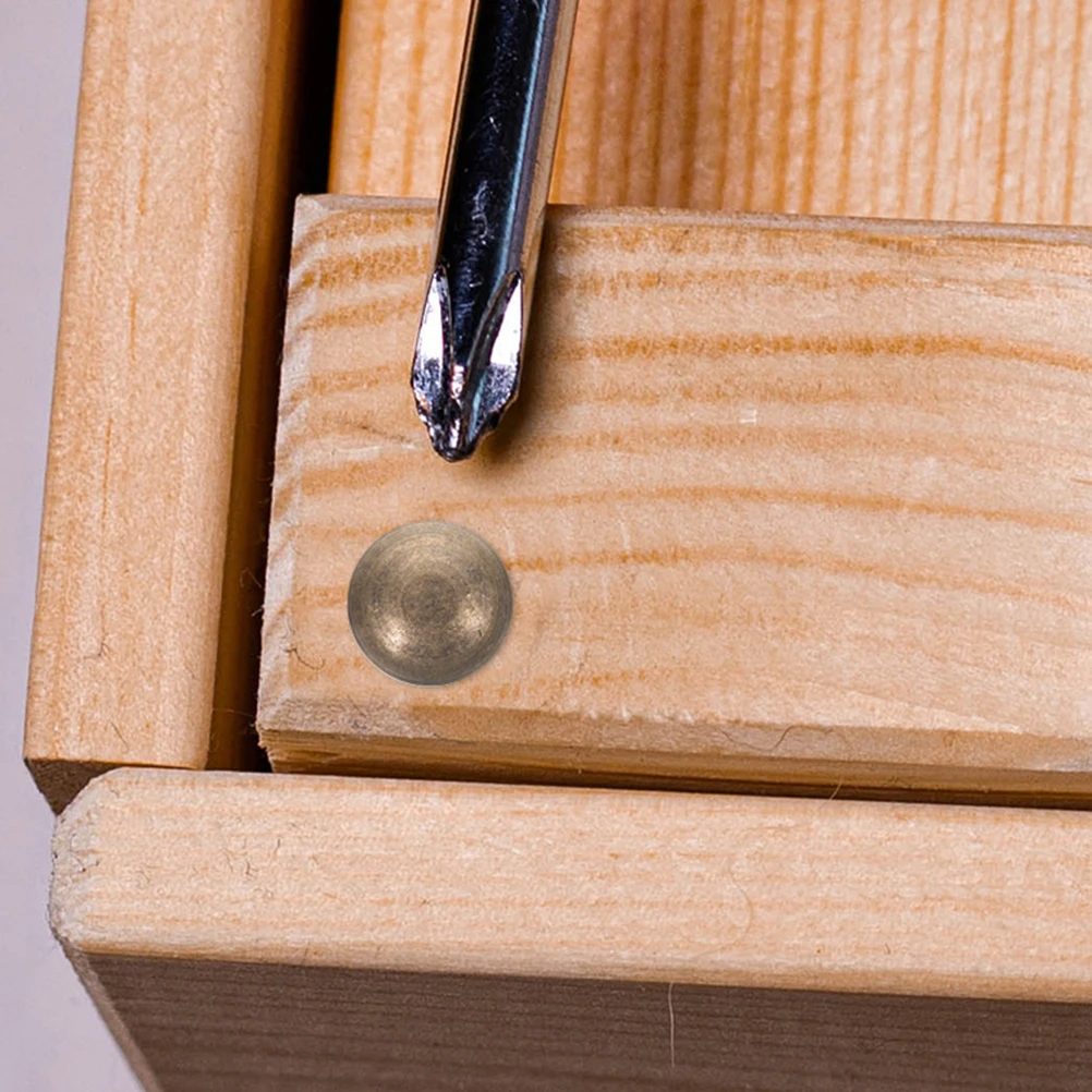 

24pcs Decorative Screw Caps Copper Self Tapping Screws 9mm Mirror Brass Furniture Home Renovation Projects screws